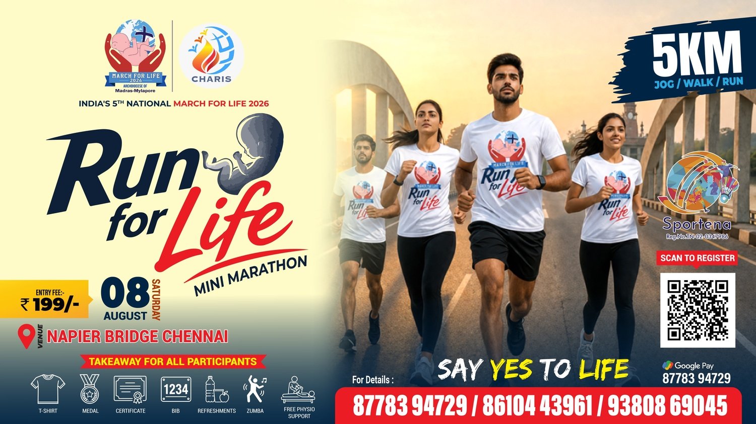 SAY YES TO LIFE MINI MARATHON — Chennai marathon