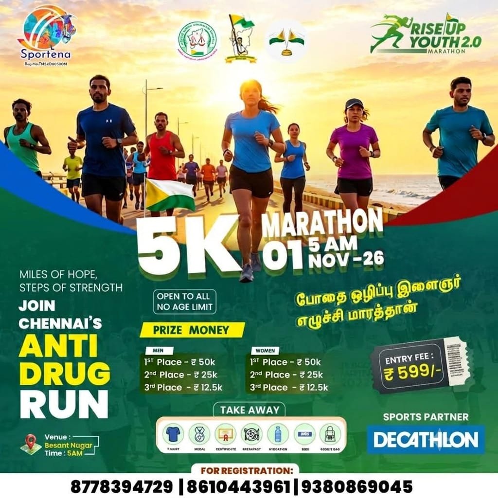 RISE UP YOUTH 2026 | RUN FOR A DRUG-FREE SOCIETY — Chennai marathon
